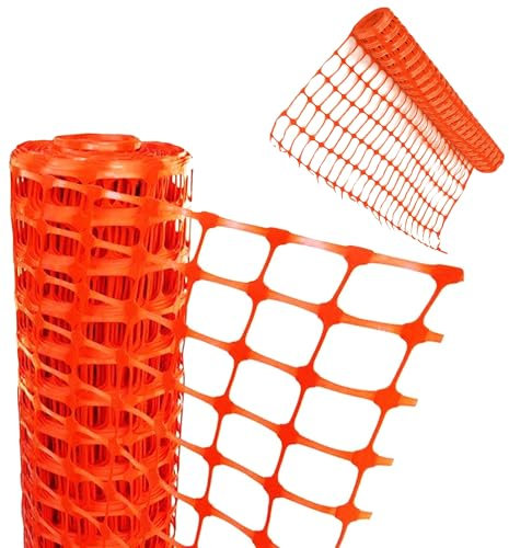 Temporary 50m Orange Barrier Fencing Mesh Safety Net Roll For Construction Sites