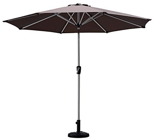 NSTVVEE Gartenschirm Sonnenschirm Braun Terrassentischschirm Mit 12,5 Kg Sockel, Sonnenschirme Für Den Außenbereich Marktschirme Für Garten, Hinterhof, Pool, Strandbalkon, 2,7 M 9 Fuß
