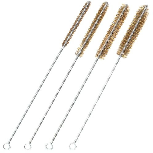 4 Stück drahtbürste,stahlbürste,messingbürste Set ,Drahtbürste,Messingrohrreinigungsbürste,Messing Edelstahl Drahtbürste Verwendet,für Rohrrohr Reinigung Schlacken(8mm/10mm/12mm/15mm)