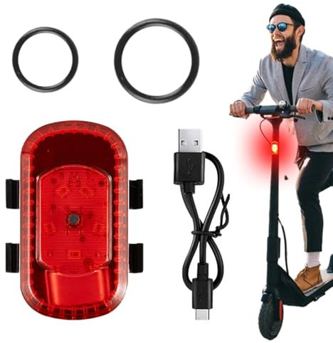 Luz Trasera De Bicicleta, Luz Trasera Recargable USB | Luz Trasera De Bicicleta Impermeable IPX5, Linterna De Bicicleta, Reflectores De Seguridad, Accesorios Apto para Adultos Y para