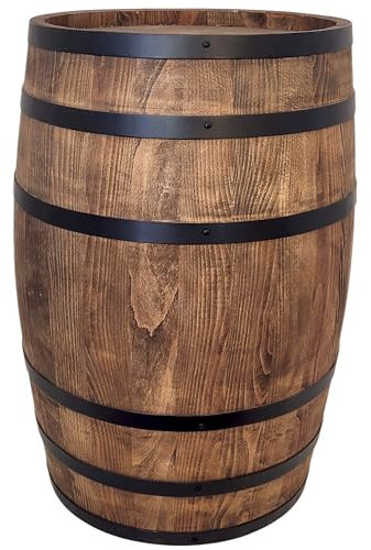 weeco Barile di legno decorativo – Mobili in stile rustico per bar, hotel, ristoranti – Botte di vino – Tavolo da birra o bevande – wengé 80 x 50 cm