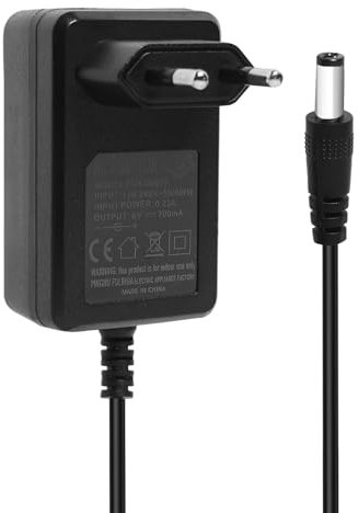 Caricatore 6V 800mA per Auto Elettrica Bambini, Compatibile con Moto Elettrica, SUV, ATV, Scooter e Giocattoli Elettrici, Alimentatore Universale con Indicatore LED e Connettore 5,5x2,1mm