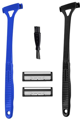 Rückenrasierer, Haarschneider Herren, 19,6 x 8,1 cm Präzisionspflegewerkzeug, schützendes Netzkantenwerkzeug, Nass-Trocken-Kompatibilität, ideal für empfindliche Haut, Körperpflege, Frauen