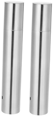STOBAZA 2Pièces Porte Brochette Bbq Acier Inoxydable Tube de Rangement Portable pour Grillades Capacité Généreuse et Construction Robuste pour Barbecue et Stockage Polyvalent