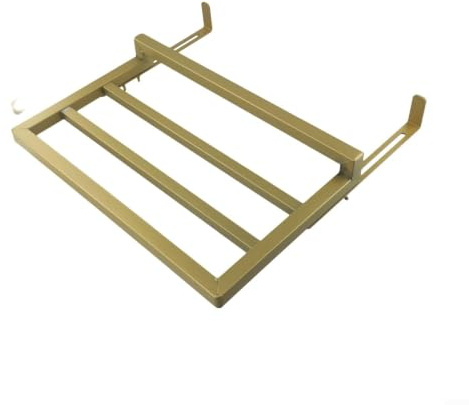MeevrgR Handtuchhalter Heizkörper ohne Bohren Platzsparend Stoffaufhänger Aufbewahrung für Badezimmer Heizung Heizkörper 40x25cm Karbonstahl in Schwarz Grau Gold (Gold)