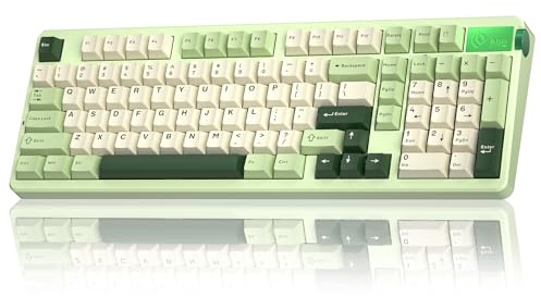 LEOBOG A98 Wireless Creamy Mechanical Gaming Keyboard with Number Pad Knob