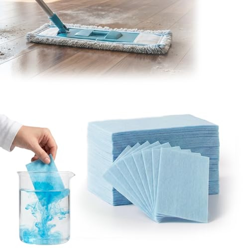 Nettoyant Sol, 100 Lingettes Multi-Usages Pour Le Nettoyage Des Sol, ProduitSol Parfumé, Lingettes Nettoyantes Améliorées Pour Parquets, Carrelages, Stratifiés et Plus Encore (Bleu, 100 Piece)