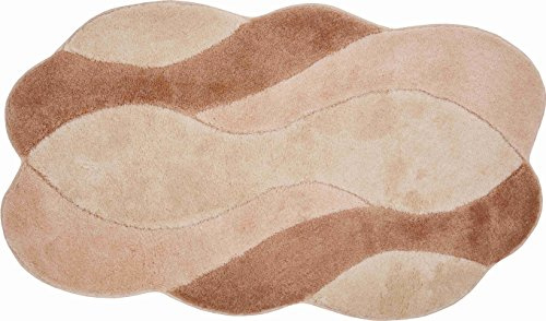 Grund Badteppich 100% Polyacryl, ultra soft, rutschfest, ÖKO-TEX-zertifiziert, 5 Jahre Garantie, CARMEN, Badematte 80x140 cm, beige