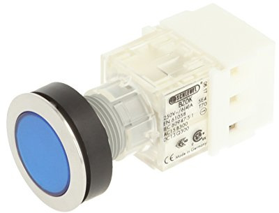 Mazo 23.000.481 botón de acero inoxidable, pulsador Tapa, tast Contacto donante 1 Abridor y rosca, Azul (2 unidades)