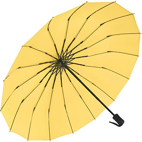 iX-brella Taschenschirm 16-teilig mit Handöffner - gelb