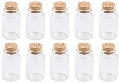 Confezione Da 10 Contenitori in Trasparente Per Il Tè - Scatole Per Alimenti Sigillate Con in Sughero Per Arte E Decorazione