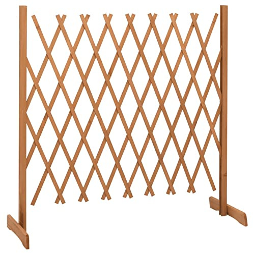 Festnight 180x80 cm Celosia Extensible Madera Enrejados, Valla De Madera Telescópica, Utilizado para Jardín Celosía De Madera Jardín De Plantas Celosía Jardín Decoración De Césped Abeto Chino Naranja