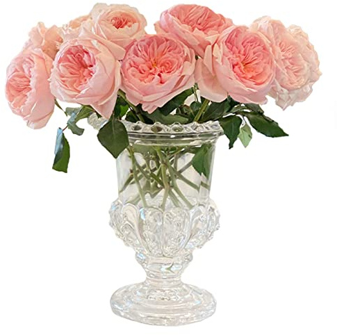 Tuzsocr Vasen aus Glas, Vintage, Dekovasen, transparent, zylinderförmig, Blumenvase für Hochzeit, für Blumen, Tischdekoration, Innendekoration, Hochzeit (M)