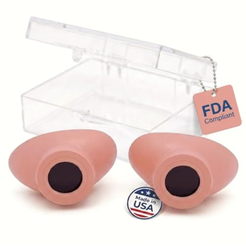 Super Sunnies Strapless Eyeshields, FDA Compliant UV Protection, Individual Tanning Goggles (Peach)