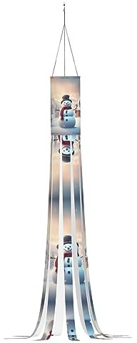 Frohe Weihnachten Niedlicher Schneemann Halloween Windsack Licht Weihnachten Windsack Flagge Dekoration für Gärten, Straßen, Spielplätze