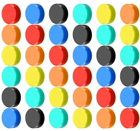 30 Stück Kühlschrankmagnete, Whiteboard-Magnete für Magnettafeln, Starke Runde Magnete Klein, Bunte Kühlschrankmagnete für Schließfächer, Perfekt für Magnettafel.