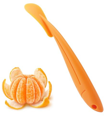 APOMOONS Pelador de naranjas 1 pieza, pelador de plástico orange peeler, mango largo pelador de mandarinas para limones (18x2.5CM)