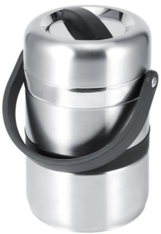 aqxreight Tragbares Edelstahl Multilayer Isoliertes Thermal -Lunchbox Lebensmittelbehälter Tisch 1.8L