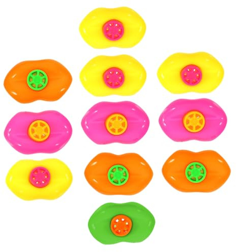 Yardwe 20piezas Silbatos De Plástico Forma De Labios Colores Surtidos Juguetes Sonoros Para Fiesta Infantil Niño Niña Divertidos Accesorios De Seguros y Educativos