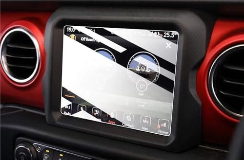 DRYIUBVF Kompatibel Mit Jeep Für Wrangler JL 2018 2019 2020 2021 7 Zoll 8 Zoll Auto GPS-Navigation Displayschutzfolie Aus Gehärtetem Glas Auto Navi-Schutzfolie(8inch GPS)