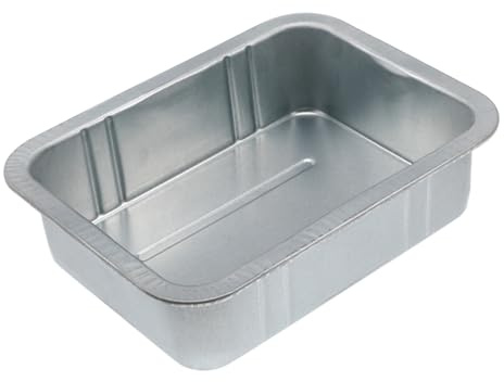 Cabilock Vaschetta di Scarico Olio in Acciaio da 5 Litri Bordo Arricciato, Raccoglitore di Olio Motore Esausto Resistente per Officina Automobilistica e Riparazioni Auto