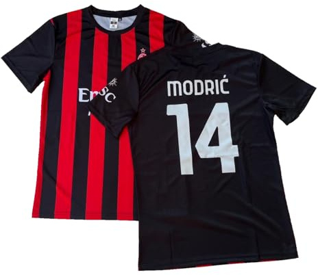 Maglia Modric M I L A N Ufficiale 2025-26 Bambino Uomo Adulto Replica Autorizzata per Tifoso Home Luka 14 (12 Anni)
