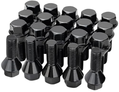 Rufutle Pernos De Rueda para Jeep Compass Cherokee Renegade, para Chrysler 200 2015-2017, 20 Piezas Pernos de Rueda M12x1,25 de 17mm