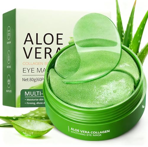 60 Piezas Parches De Ojos De Aloe Vera,Eye Patches,Parches Ojos Bolsas Y Ojeras,Hidratantes Y Calmantes,Reduce Ojeras, Bolsas Y LíNeas Finas, Hidratante Y Refrescante,Para El Contorno De Eyes