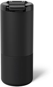BrüMate Strova 18oz 100% Leakproof Insulated Coffee Mug | Ceramic-Lined Interior | Built-In Silicone Sleeve for Travel | Locking Flip Lid (Matte Black)