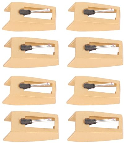 ZenithAur skivspelarenål 8-pack med avsmalnande spets, stöder 33/45/78 rpm, universell skivspelare för/Crosley/ION LP fonografspelare