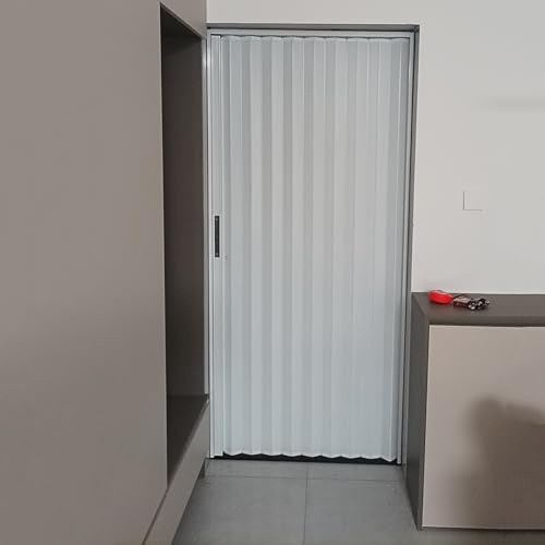 Porte moustiquaire intérieure pliante robuste avec serrure, séparateur de pièce en métal multi-plis pour une installation facile