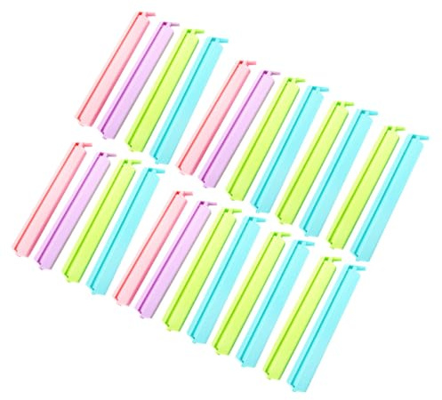 Milisten Lot de 24 Set de Set de Pinces de Scellage Alimentaire en Plastique Coloré, Clips Fermeture Sachet Alimentaire pour Conservation Fraîcheur, Petites Pinces Pratiques pour Paquet