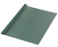 LMG LMG-BMDLEM-GR-R6 Thermobindemappen Leinenstruktur matter Vorderseite, Abheftlochung 6 mm, 50 Stück