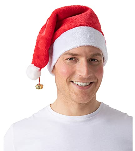 Wicked Costumes Adult Deluxe Santa Hat With Bell