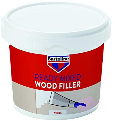 Bartoline Ready Mixed Wood Filler White 1kg, Durable and Easy-to-Use Filler for Interior and Exterior Wood Repairs