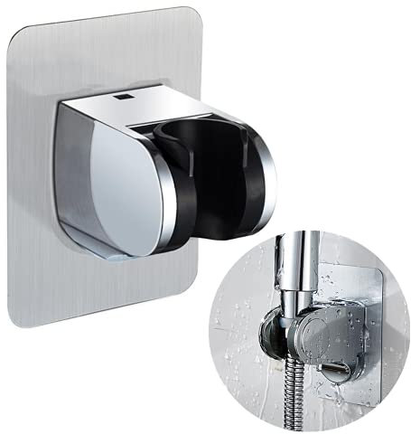 Shower Head Holder Self Adhesive Wall Mount Showers Shelf for Home Bathroom Adjustable Shower Bracket,Silver