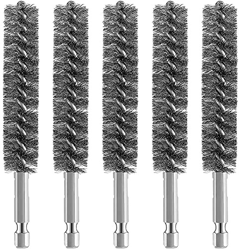 Brocas de acero inoxidable para taladro, cepillo de alambre de limpieza de acero inoxidable con vástago hexagonal