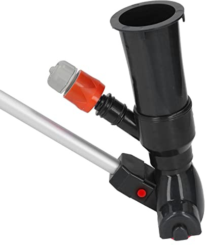 Aspirateur de Bassin, Plastique ABS Portable 5 Tiges en Alliage d'aluminium Petit Aspirateur de Piscine pour Fontaine (Prise UE)