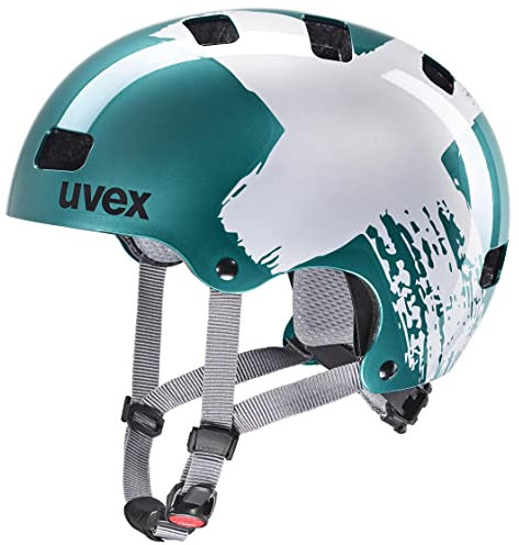 uvex Kid 3 - robuster Fahrradhelm für Kinder - individuelle Größenanpassung - waschbare Innenausstattung - Teal-Silver - 55-58 cm