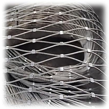 GZHERVICES 304 Drahtseilgeflecht, Anti-Diebstahl-Netz Aus Edelstahlseilen, Robuste Geländerbegrenzungsnetze Hochgebirgsfallschutznetze, Schlagzähigkeit (Farbe : Silver-2.5mm, Größe : 1x3m)