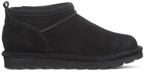 BEARPAW Women's Super Shorty Black Size 10 | Slip-On Winter Ankle Boot | Comfortable & Easy On Winter Boot
