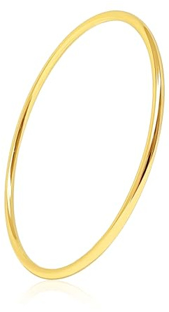 Mary & Jules Armreif Gold Damen aus 925 Sterling Silber, vergoldet, Armband Damen Gold, Durchmesser 6,2 cm, für Frauen und Mädchen, aus recyceltem Silber