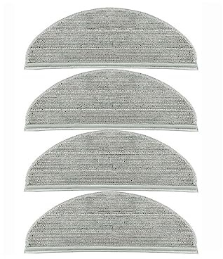 McbeAn Ersatzteile kompatibel for ZACO M1S Roboter-Staubsauger Zubehör Hauptseitenbürste Hepa-Filter Mopp Lappen Tuch(4 Mop)