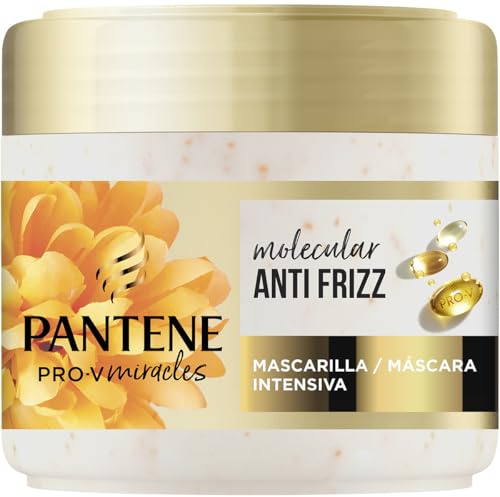 Pantene Pro-V Miracles Frizz Control Mascarilla para Pelo Encrespado, 300ml | Perlas Nutritivas, Aporta Suavidad Durante Todo el Día