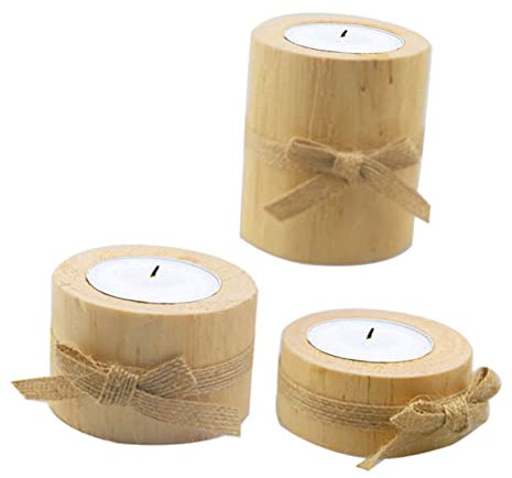 Ciieeo 3stücke Teiliges Aus Kreativen Teelichthaltern Aus Kiefernholz Handgefertigte Mini-sukkulententöpfe Für Hochzeiten Tischdekoration Und Aromatherapie