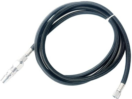 Nishiyuenyi Airbrush Schlauch 180 cm, Adapter für Kompressoren, Nylon Rohr mit 1/8 Zoll Anschluss, Schwarz