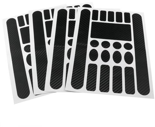 PIYANYO 4PCS Carbon Fiber Bike Frame Chain Protection Pads Scratch-Proof Chain Sticker Film Covers Black