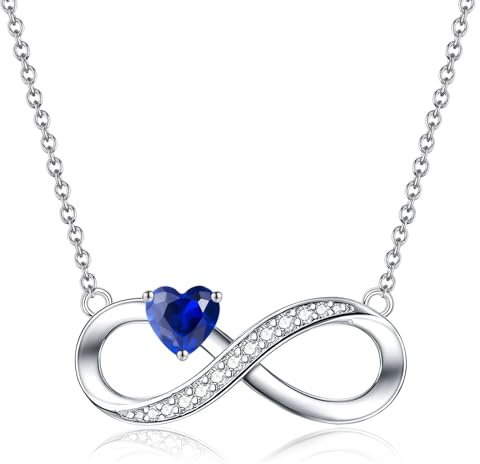 CERSLIMO Geschenke für Mutter/Schwester/Freundin/Tochter/Frau , Kette Silber 925 Unendlichkeitszeichen Halskette Infinity Herz Zirkonia Anhänger Mama Geburtstag/Freundschafts/Hochzeitstag Geschenk Weihnachten Muttertagsgeschenke Valentinstag