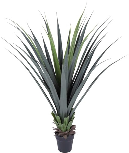 Yinleus 44inch Artificial Agave Plant Potted Plants Fake Agave Plant for Home Office Garden Indoor Outdoor Decoration (1PACK)