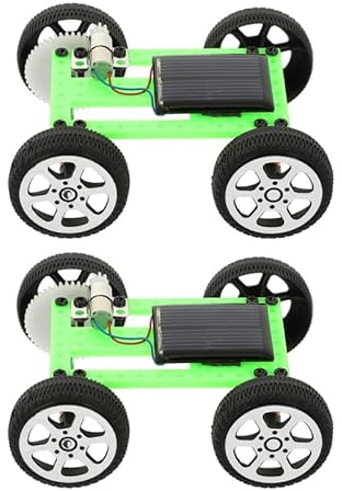 Solar Auto Spielzeug Bausatz FüR Kinder - 2 StüCk DIY Wissenschaftsprojekte Kreative Technikprojekte Stem LernaktivitäTen Umweltfreundlich GrüN
